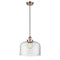 Bell Mini Pendant shown in the Antique Copper finish with a Clear shade