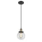 Beacon Mini Pendant shown in the Black Antique Brass finish with a Clear shade