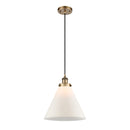 Cone Mini Pendant shown in the Brushed Brass finish with a Matte White shade