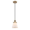 Cone Mini Pendant shown in the Brushed Brass finish with a Matte White shade