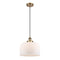 Bell Mini Pendant shown in the Brushed Brass finish with a Matte White shade