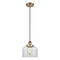 Bell Mini Pendant shown in the Brushed Brass finish with a Clear shade