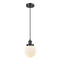 Beacon Mini Pendant shown in the Matte Black finish with a Matte White shade