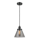 Cone Mini Pendant shown in the Matte Black finish with a Plated Smoke shade