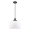 Bell Mini Pendant shown in the Matte Black finish with a Matte White shade