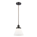 Cone Mini Pendant shown in the Oil Rubbed Bronze finish with a Matte White shade