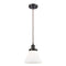 Cone Mini Pendant shown in the Oil Rubbed Bronze finish with a Matte White shade