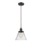 Cone Mini Pendant shown in the Oil Rubbed Bronze finish with a Clear shade