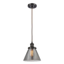 Cone Mini Pendant shown in the Oil Rubbed Bronze finish with a Plated Smoke shade