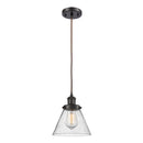 Cone Mini Pendant shown in the Oil Rubbed Bronze finish with a Seedy shade