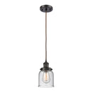 Bell Mini Pendant shown in the Oil Rubbed Bronze finish with a Seedy shade