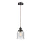 Bell Mini Pendant shown in the Oil Rubbed Bronze finish with a Seedy shade