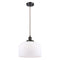 Bell Mini Pendant shown in the Oil Rubbed Bronze finish with a Matte White shade