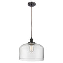 Bell Mini Pendant shown in the Oil Rubbed Bronze finish with a Clear shade