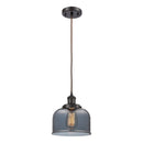 Bell Mini Pendant shown in the Oil Rubbed Bronze finish with a Plated Smoke shade