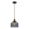 Bell Mini Pendant shown in the Oil Rubbed Bronze finish with a Plated Smoke shade