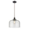 Bell Mini Pendant shown in the Oil Rubbed Bronze finish with a Seedy shade