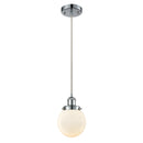 Beacon Mini Pendant shown in the Polished Chrome finish with a Matte White shade