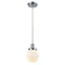 Beacon Mini Pendant shown in the Polished Chrome finish with a Matte White shade