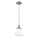 Cone Mini Pendant shown in the Polished Chrome finish with a Matte White shade