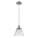 Cone Mini Pendant shown in the Polished Chrome finish with a Clear shade