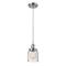 Bell Mini Pendant shown in the Polished Chrome finish with a Seedy shade