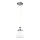 Cone Mini Pendant shown in the Polished Chrome finish with a Matte White shade