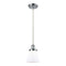 Cone Mini Pendant shown in the Polished Chrome finish with a Matte White shade