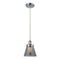 Cone Mini Pendant shown in the Polished Chrome finish with a Plated Smoke shade