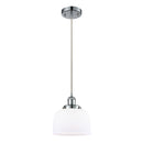 Bell Mini Pendant shown in the Polished Chrome finish with a Matte White shade