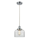 Bell Mini Pendant shown in the Polished Chrome finish with a Clear shade