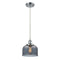 Bell Mini Pendant shown in the Polished Chrome finish with a Plated Smoke shade