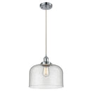 Bell Mini Pendant shown in the Polished Chrome finish with a Seedy shade