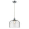 Bell Mini Pendant shown in the Polished Chrome finish with a Seedy shade