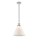 Cone Mini Pendant shown in the Polished Nickel finish with a Matte White shade