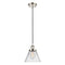 Cone Mini Pendant shown in the Polished Nickel finish with a Clear shade