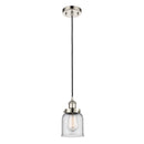 Bell Mini Pendant shown in the Polished Nickel finish with a Clear shade