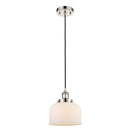 Bell Mini Pendant shown in the Polished Nickel finish with a Matte White shade