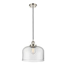 Bell Mini Pendant shown in the Polished Nickel finish with a Clear shade