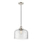 Bell Mini Pendant shown in the Polished Nickel finish with a Clear shade