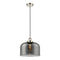 Bell Mini Pendant shown in the Polished Nickel finish with a Plated Smoke shade