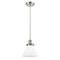 Cone Mini Pendant shown in the Brushed Satin Nickel finish with a Matte White shade