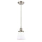 Cone Mini Pendant shown in the Brushed Satin Nickel finish with a Matte White shade