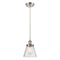 Cone Mini Pendant shown in the Brushed Satin Nickel finish with a Seedy shade