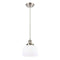 Bell Mini Pendant shown in the Brushed Satin Nickel finish with a Matte White shade