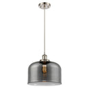 Bell Mini Pendant shown in the Brushed Satin Nickel finish with a Plated Smoke shade