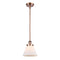 Cone Mini Pendant shown in the Antique Copper finish with a Matte White shade