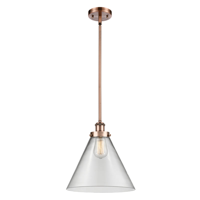 Cone Mini Pendant shown in the Antique Copper finish with a Clear shade