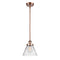 Cone Mini Pendant shown in the Antique Copper finish with a Clear shade