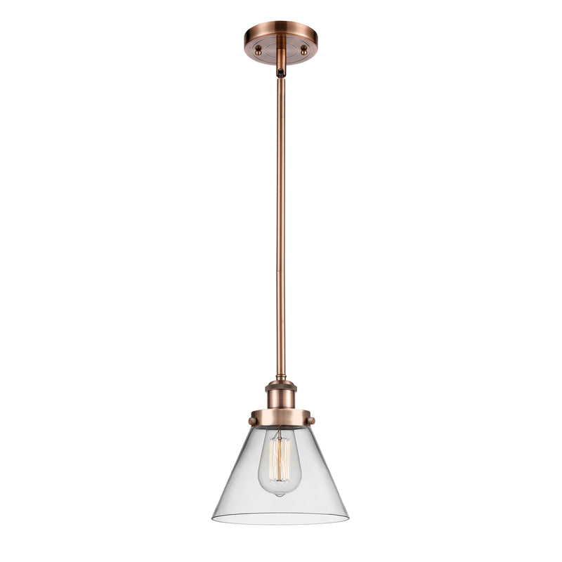 Cone Mini Pendant shown in the Antique Copper finish with a Clear shade